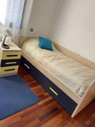 Armario juvenil con doble puerta y 6 cajones