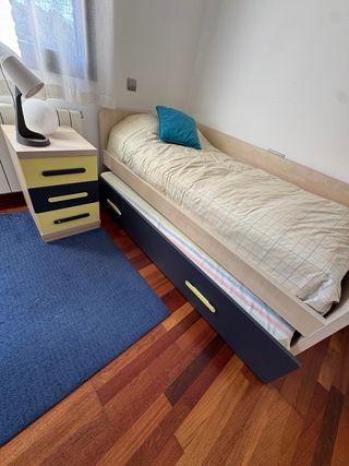 Armario juvenil con doble puerta y 6 cajones