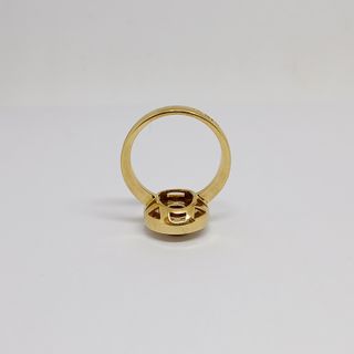 Sortija Oro 18k con Cuarzo Rojo y Diamantes