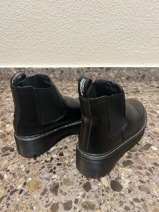 Botas Chelsea plataforma negras T38