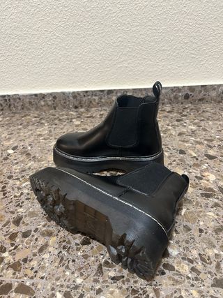 Botas Chelsea plataforma negras T38