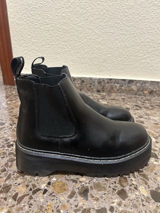 Botas Chelsea plataforma negras T38