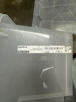 Caja de almacenaje IKEA SAMLA transparente