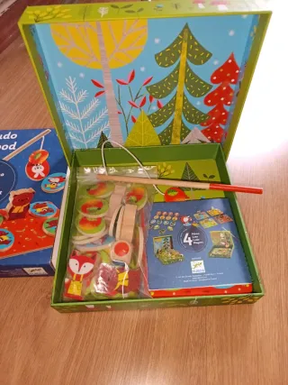 Juego Djeco Ludo Wood Memo Loto Magnet