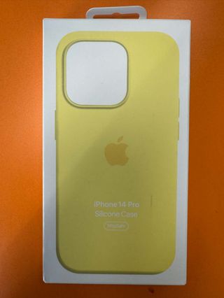 Cover iPhone 14 Pro in silicone giallo canarino