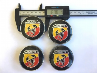 4 Centros de rueda Fiat Abarth 60mm
