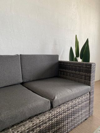 Nuevo conjunto de jardin! Sofa rinconera + mesa de ratan