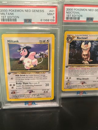 3x Cartas Neo Genesis 1st EDICION PSA 9