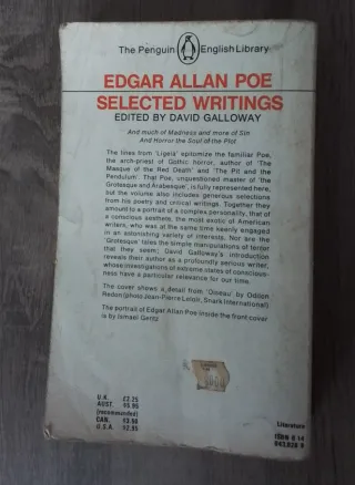 Edagar Allan Poe - Selected Writings