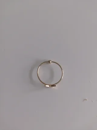 Anillo mariposa dorado ajustable