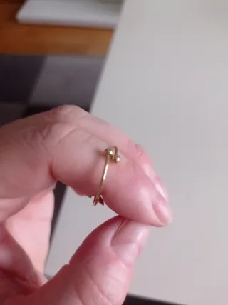 Anillo mariposa dorado ajustable