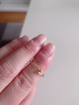 Anillo mariposa dorado ajustable