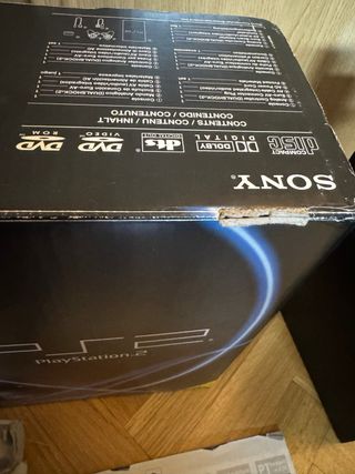Consola Sony PlayStation 2 Negra con caja