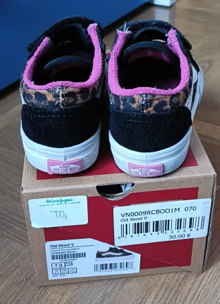 Vans Old Skool V bebé leopardo