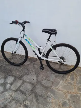 Bicicleta de montaña blanca