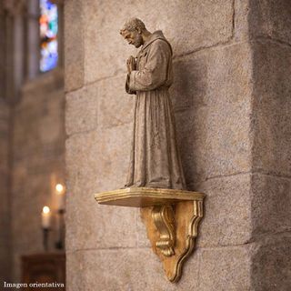 Ménsula pan de oro e imitación a mármol