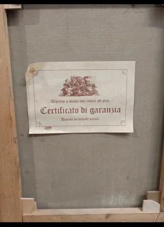 Dipinto olio su tela con cornice antica