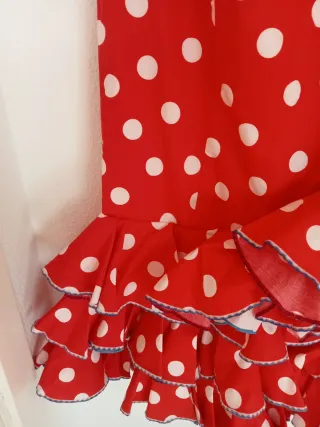 Falda flamenca lunares roja talla 42