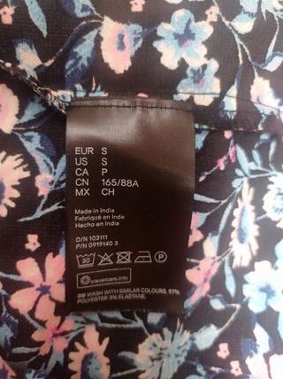 Vestido H&M floral Talla S