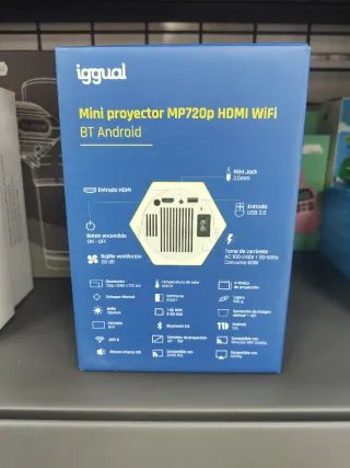 Mini Proyector MP720p HDMI WiFi BT Android