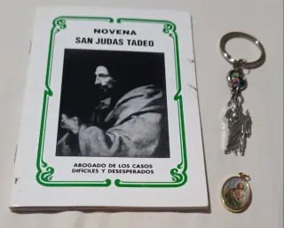 Lote San Judas Tadeo: Llavero, Medalla y Novena