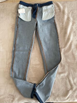 Pantalón tejano azul mujer