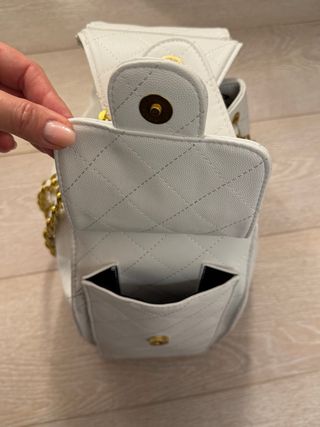 Borsa Chanel CC 25 Oro Bianco