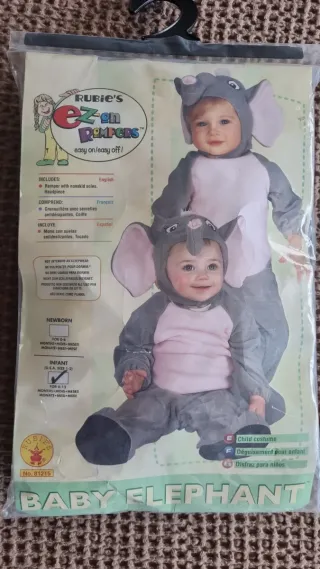Disfraz Bebé Elefante 6-12 Meses