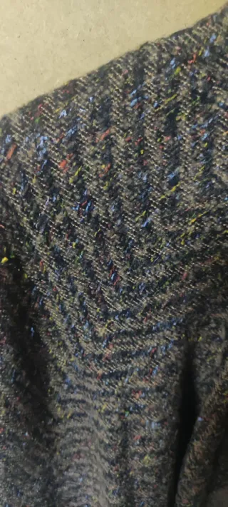 Capa lana tres cuartos flecos