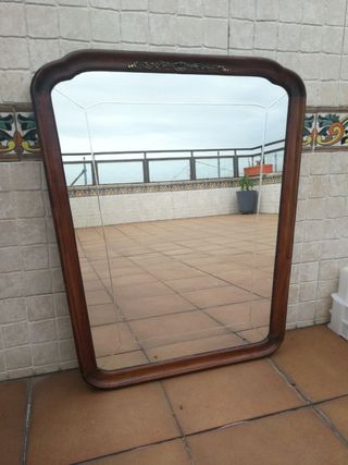 Espejo Vintage Madera y Dorado