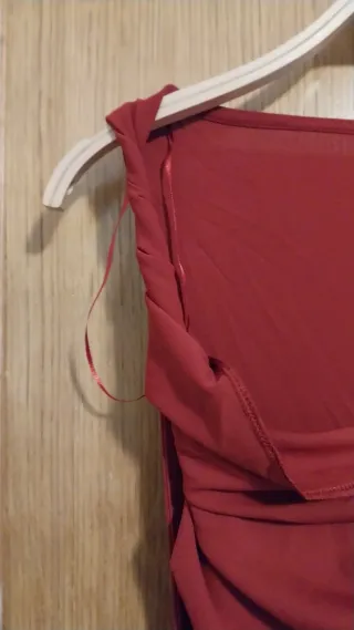 Vestido largo rojo Zara