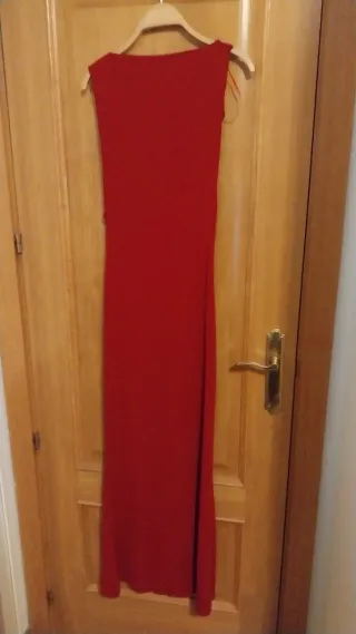 Vestido largo rojo Zara
