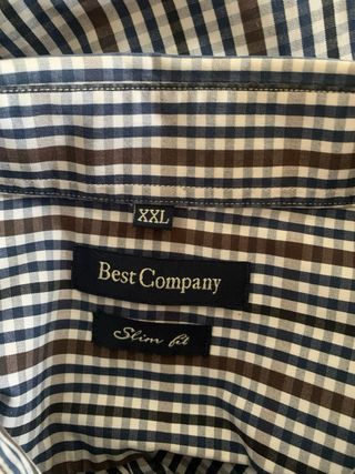 Camicia uomo Best Company slim fit XXL puro cotone