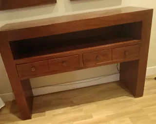 Mueble de entrada y 2 espejos madera
