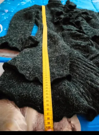 Cappottino/Cardigan nero con rouches