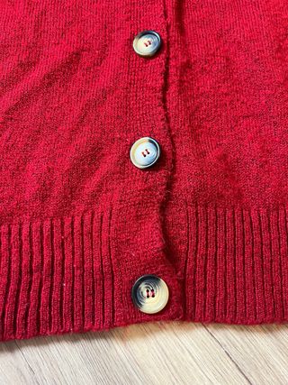 Cardigan Stradivarius Mujer Oversize XS Rojo
