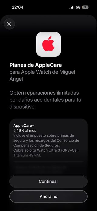 COMO NUEVO! Apple Watch Ultra 3 49mm Negro Titanio