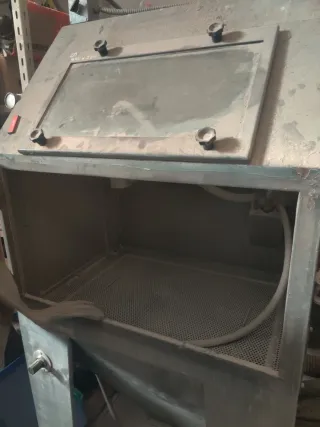 Cabina chorro de arena con aspirador