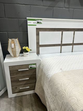 Cabecero y Mesitas de Noche Madera