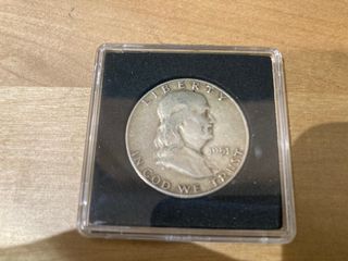 Moneda Plata 1/2 Dollar Franklin 1951