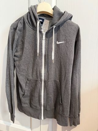 Felpa Nike con zip grigia