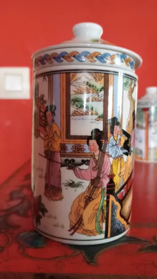 Lote 3 Tazas de té Chinas con Tapa e Infusor