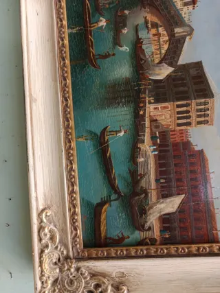 Dipinto su tavola, vecchia Venezia