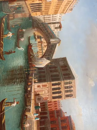 Dipinto su tavola, vecchia Venezia