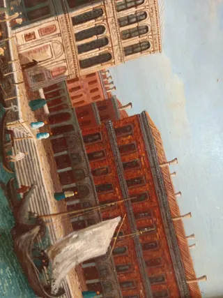 Dipinto su tavola, vecchia Venezia