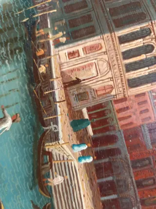 Dipinto su tavola, vecchia Venezia