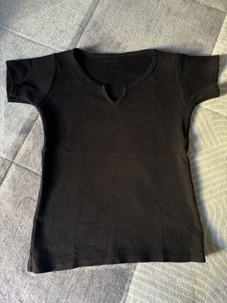 3 Camisetas canalé algodón mujer Talla XS