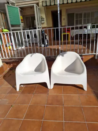 2 Sillones de Jardín Blancos