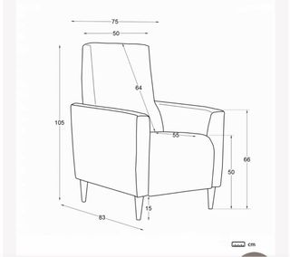 Sillón reclinable beige tela bouclé