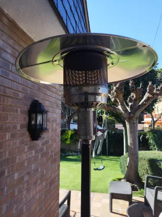 Estufa exterior gas butano.